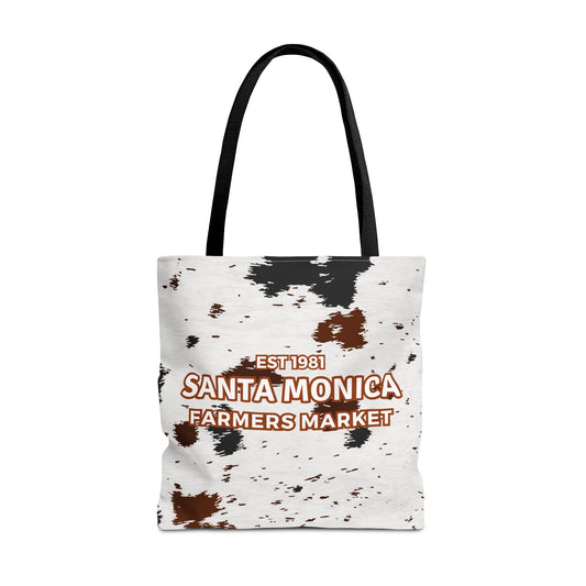 Santa Monica Farmers Market Cow Print Tote Bag