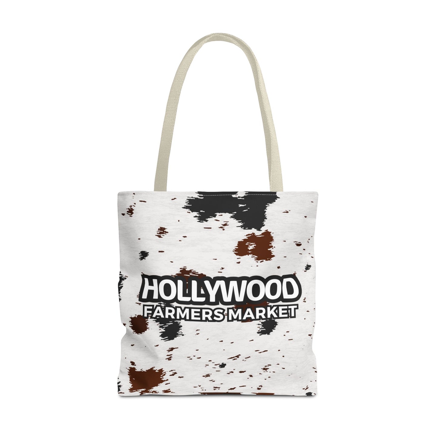 Hollywood Farmers Market Cow Print Tote Bag